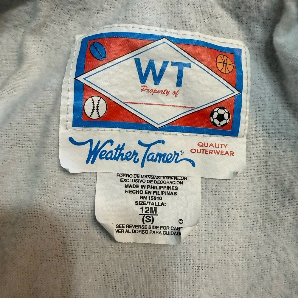 Vintage‎ weather tamer baby colorblock baseball jacket 12 months